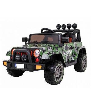 Todoterreno para niños, eléctrico 12v, Jeep Mountain, RC, camuflaje, una plaza  INDA495-RA-7588